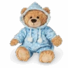 HERMANN TEDDY 91387 Schlafanzugbär Blau 30 Cm
