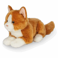 HERMANN TEDDY 91832 Katze Liegend Rot 20 Cm