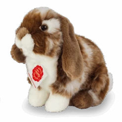 HERMANN TEDDY 93724 Hase Sitzend Dunkelbraun/weiß Gescheckt 20 Cm