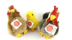Teddy Hermann Hühnerfamilie Mit Hahn, Henne, Küken Aus Plüsch Kuscheltier