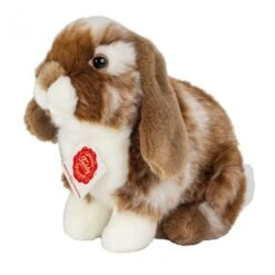 Teddy Hermann 93724 Hase Sitzend Dunkelbraun/weiß Gescheckt 20cm Kuscheltier